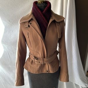 Laundry by Shelli Segal tan wool coat size 4
